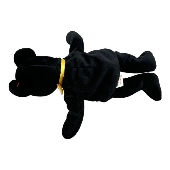 Ty Beanie Baby Babies THE END Plush Black Teddy Bear RETIRED Stuffed Toy Animal - Picture 2 of 11
